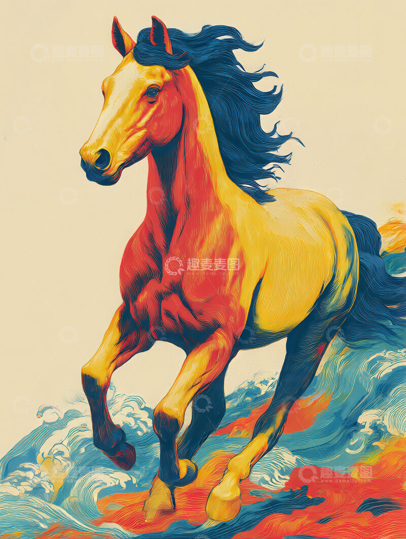 高清大图下载【趣麦麦图】马儿  骏逸  笃行