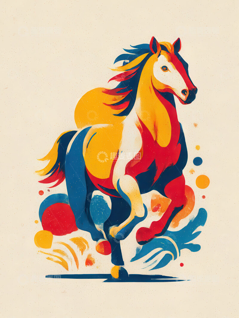 高清大图下载【趣麦麦图】马儿  骏逸  开拓 