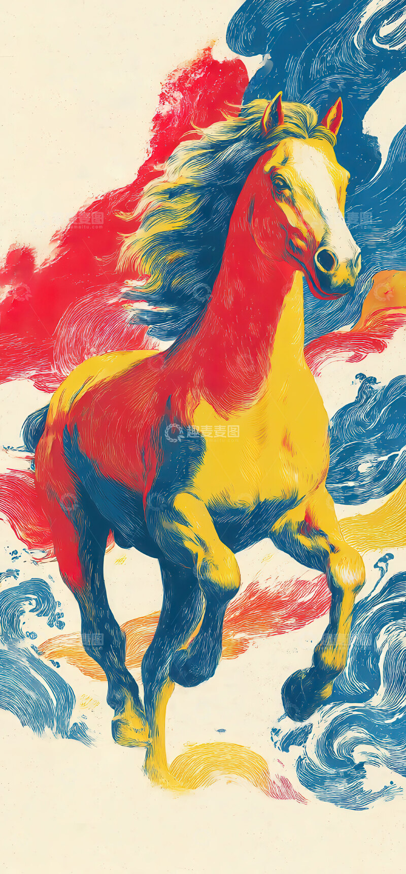 高清大图下载【趣麦麦图】马儿  骏逸  追风