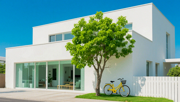 现代简约住宅外观自然美景风景