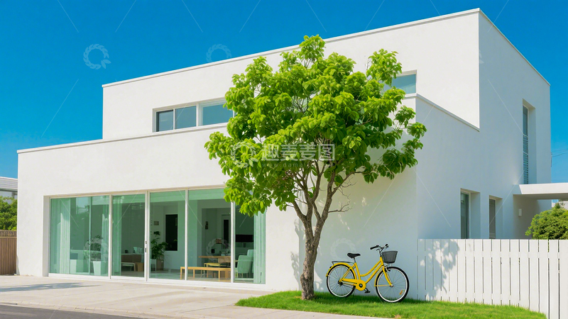 高清大图下载【趣麦麦图】现代简约住宅外观自然美景风景