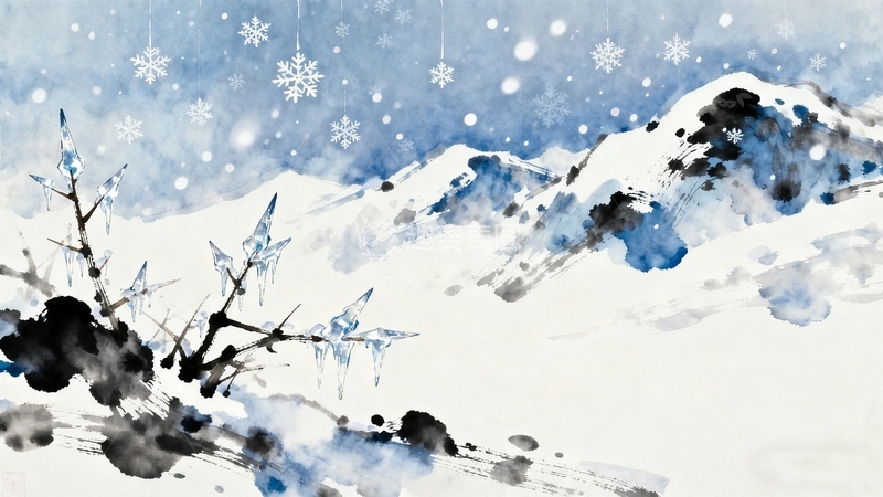 高清大图下载【趣麦麦图】-冬至立冬海报背景12