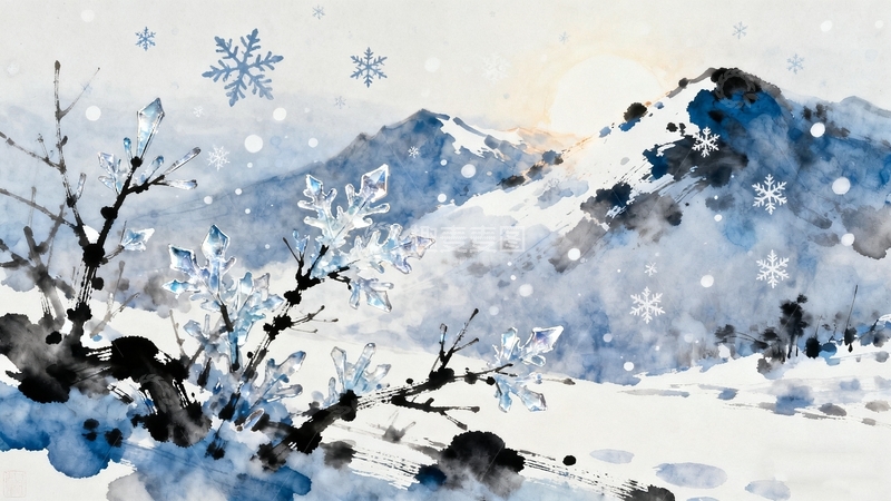 高清大图下载【趣麦麦图】-冬至立冬海报背景17