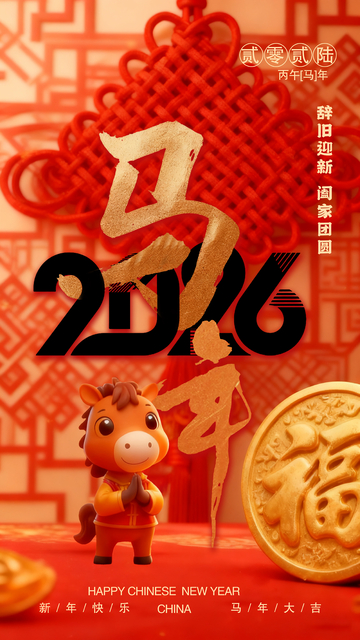 2016猴年新春祝福图片设计