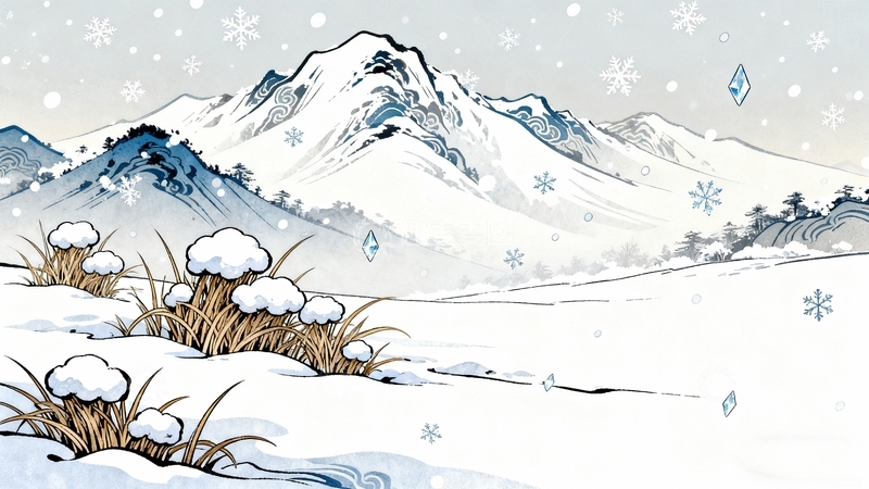 高清大图下载【趣麦麦图】中国风雪天冬季背景10