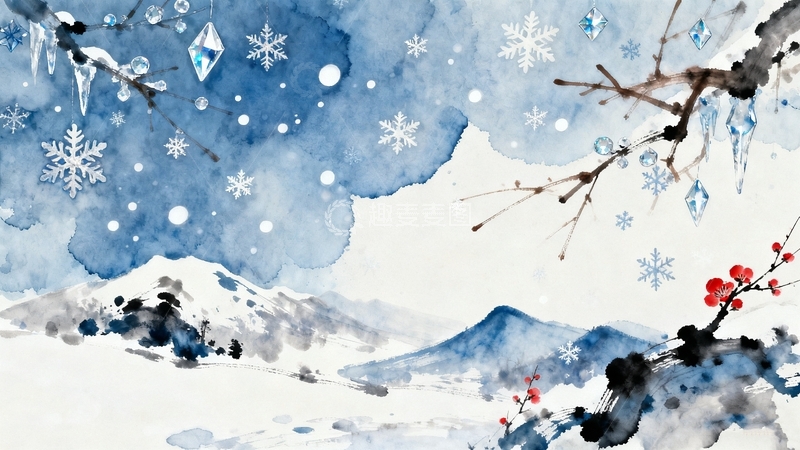 高清大图下载【趣麦麦图】-冬至立冬海报背景15