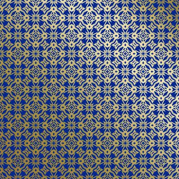 蓝金中式几何花纹背景图8