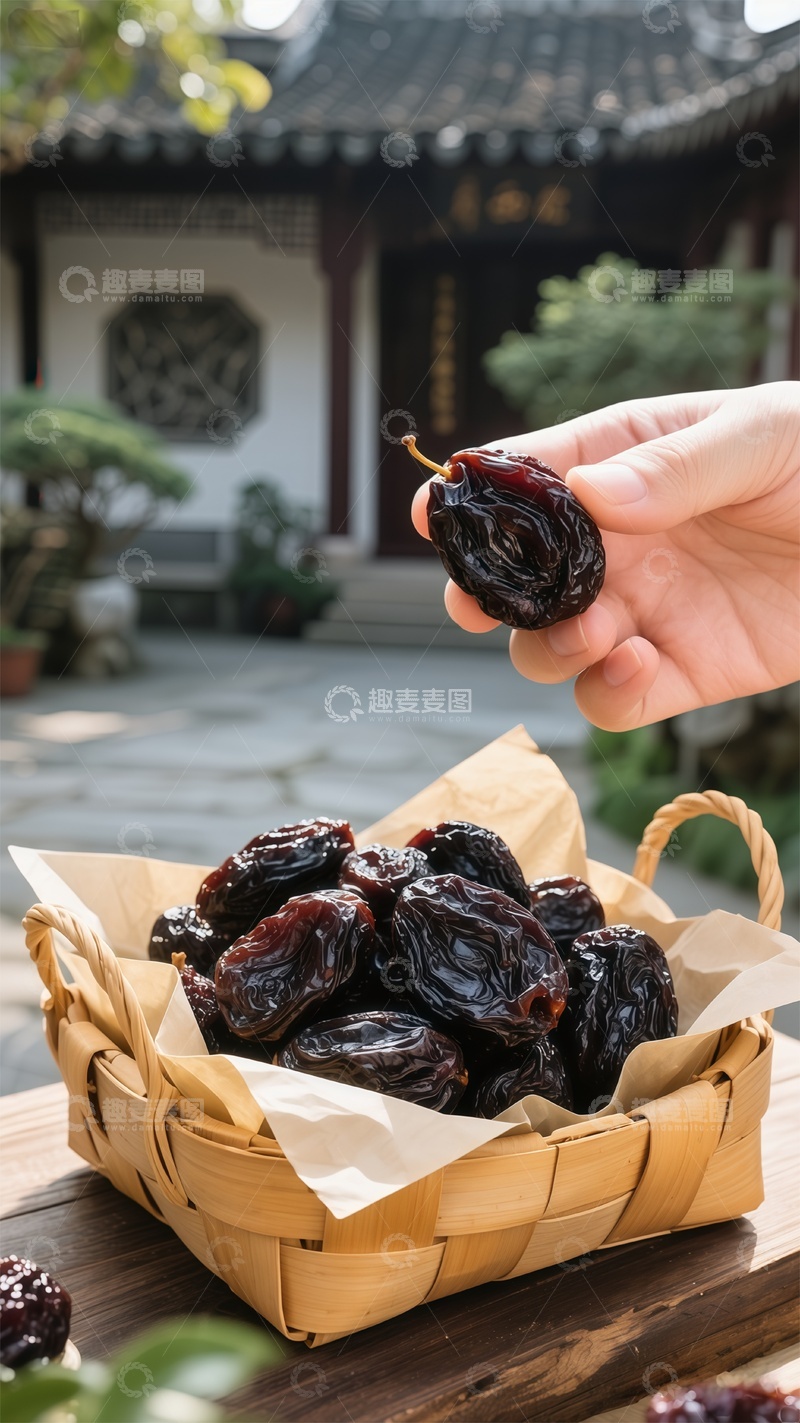 高清大图下载【趣麦麦图】中式庭院枣子美食摄影