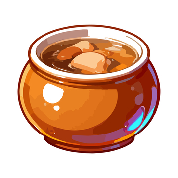 卡通风格陶瓷罐插画