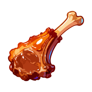 卡通鸡腿美食插画设计素材