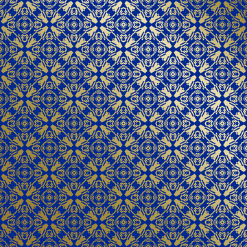 蓝金中式几何花纹背景图12