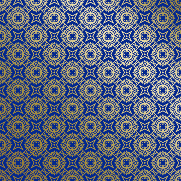 蓝金中式几何花纹背景图24