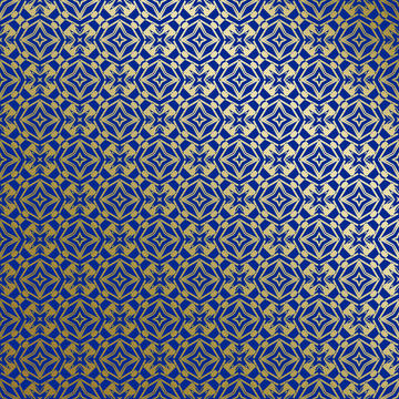 蓝金中式几何花纹背景图10