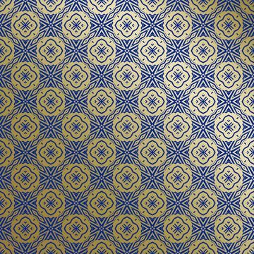 蓝金中式几何花纹背景图7