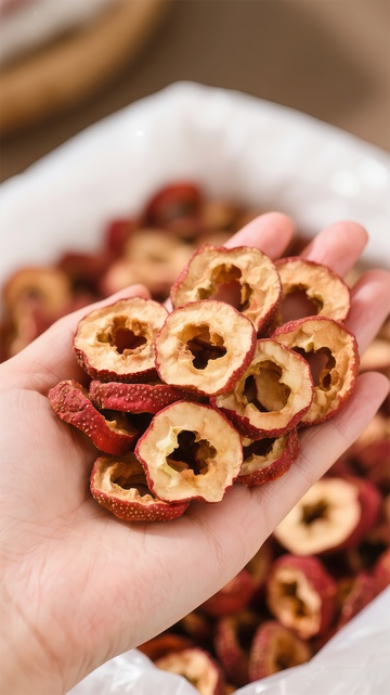 手捧着红枣干货摄影