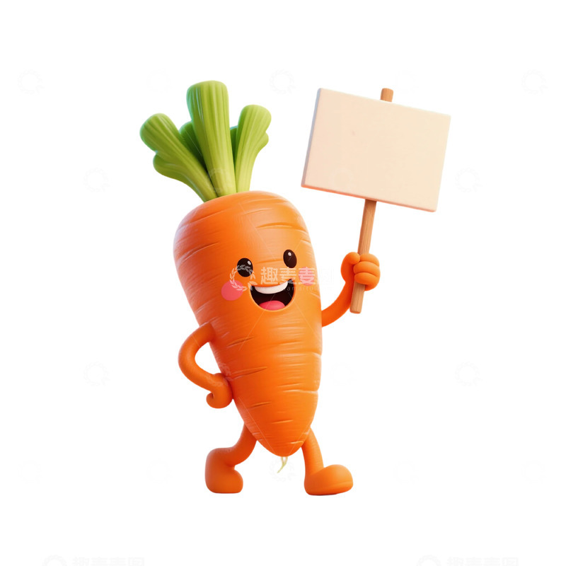 高清大图下载【趣麦麦图】卡通可爱拟人化胡萝卜