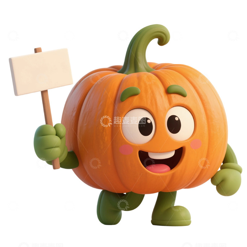高清大图下载【趣麦麦图】卡通南瓜玩具插画素材