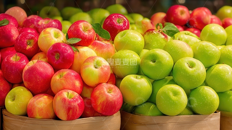 高清大图下载【趣麦麦图】苹果  红润  匀称  