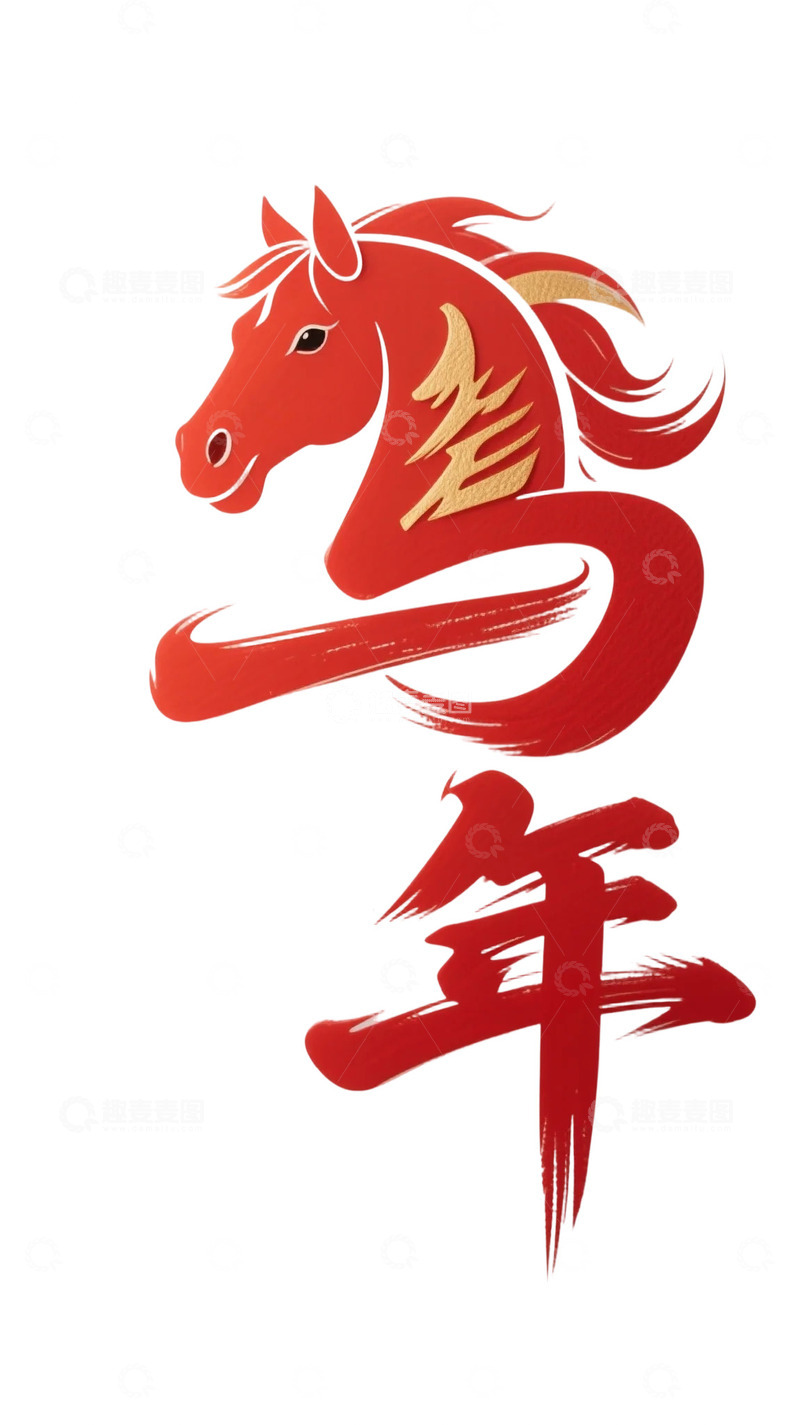 高清大图下载【趣麦麦图】马年艺术字设计素材