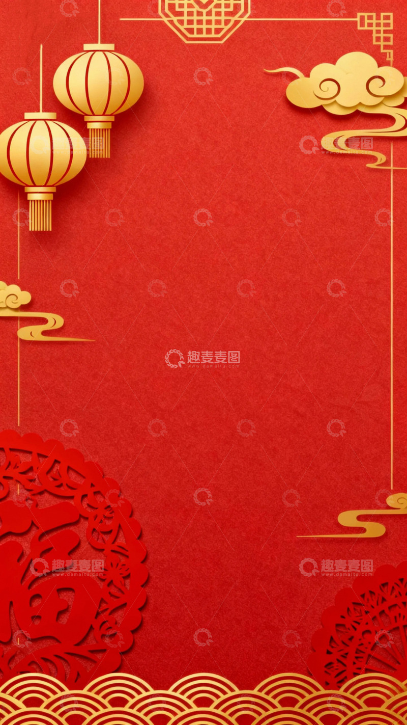 高清大图下载【趣麦麦图】红红火火的节日背景19