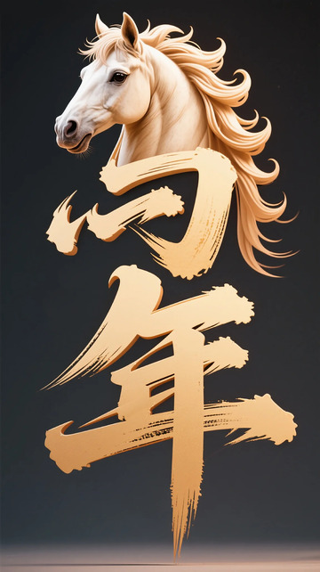 马年艺术字设计