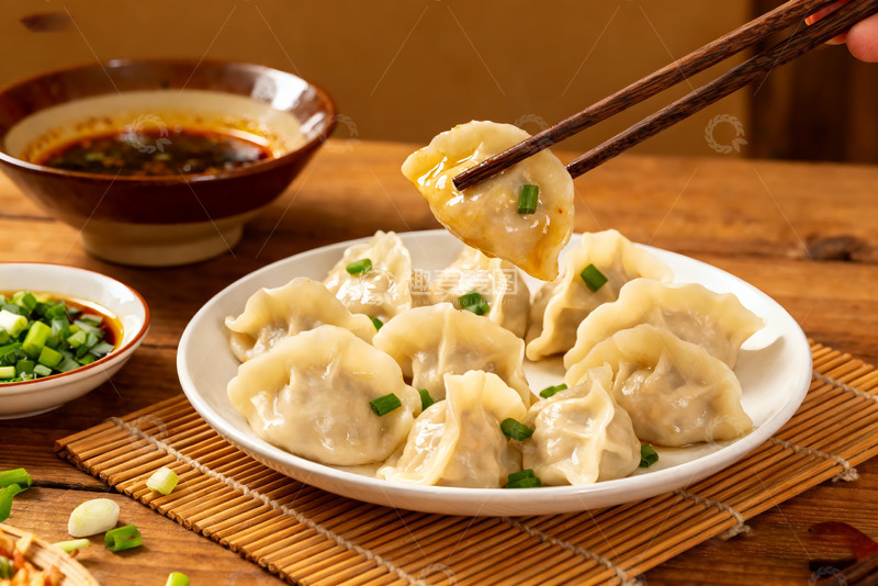 高清大图下载【趣麦麦图】手工包制饺子