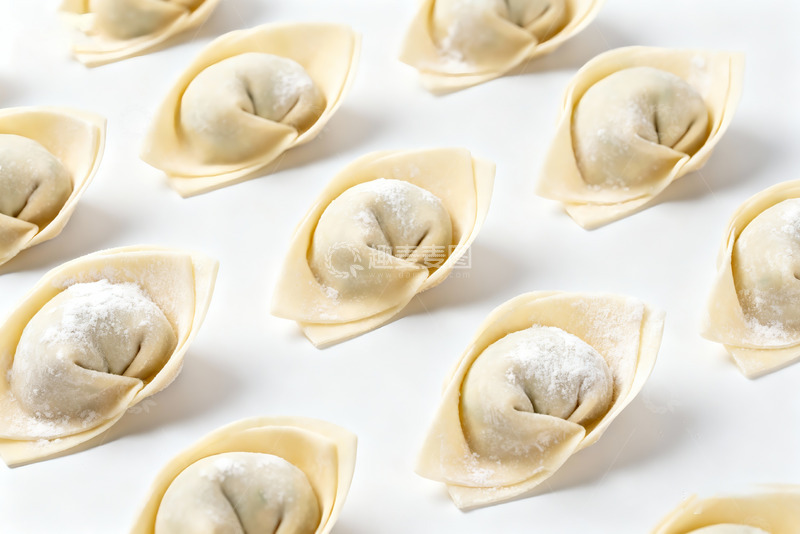 高清大图下载【趣麦麦图】新鲜食材与手工包制的饺子0