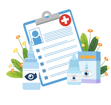 医疗眼药水滴剂插画