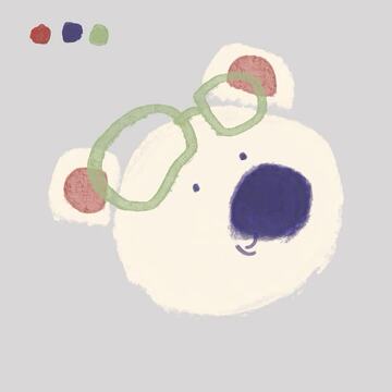 潮酷戴眼镜小熊