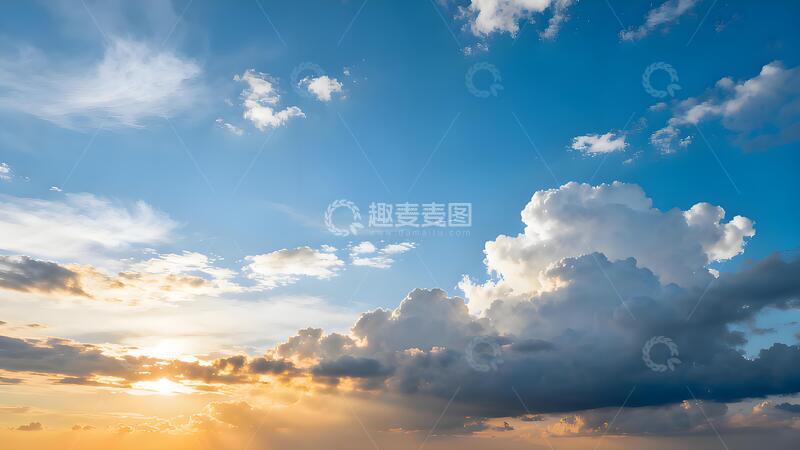 高清大图下载【趣麦麦图】夕阳云彩美景摄影