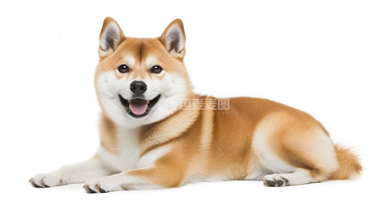 高清大图下载【趣麦麦图】柴犬宠物摄影白底写真