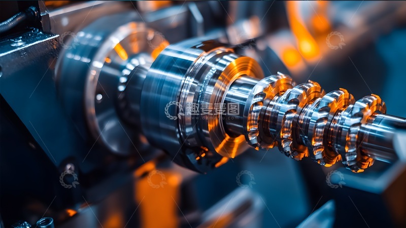 高清大图下载【趣麦麦图】机械齿轮特写加工制造场景
