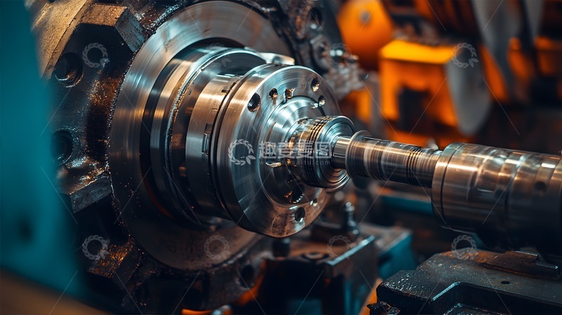 高清大图下载【趣麦麦图】金属加工车床切削过程