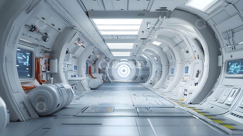 高清大图下载【趣麦麦图】未来太空舱内部设计场景