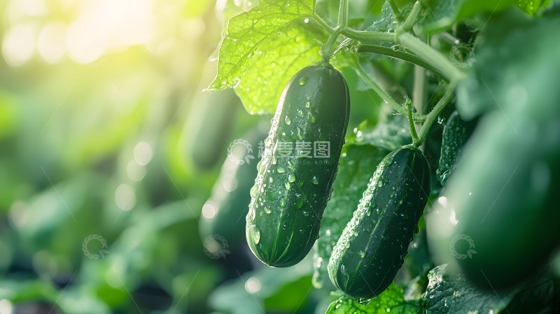 高清大图下载【趣麦麦图】黄瓜园生机盎然特写