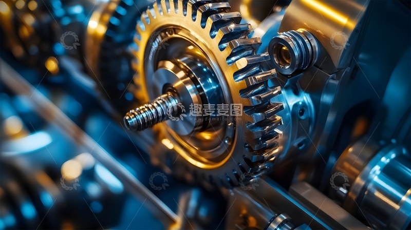 高清大图下载【趣麦麦图】机械齿轮组精密构造特写
