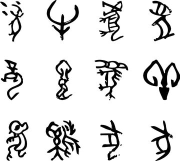 古代象形文字图腾艺术图案