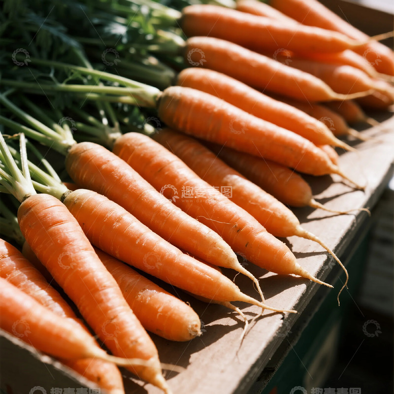 高清大图下载【趣麦麦图】新鲜胡萝卜市场展示