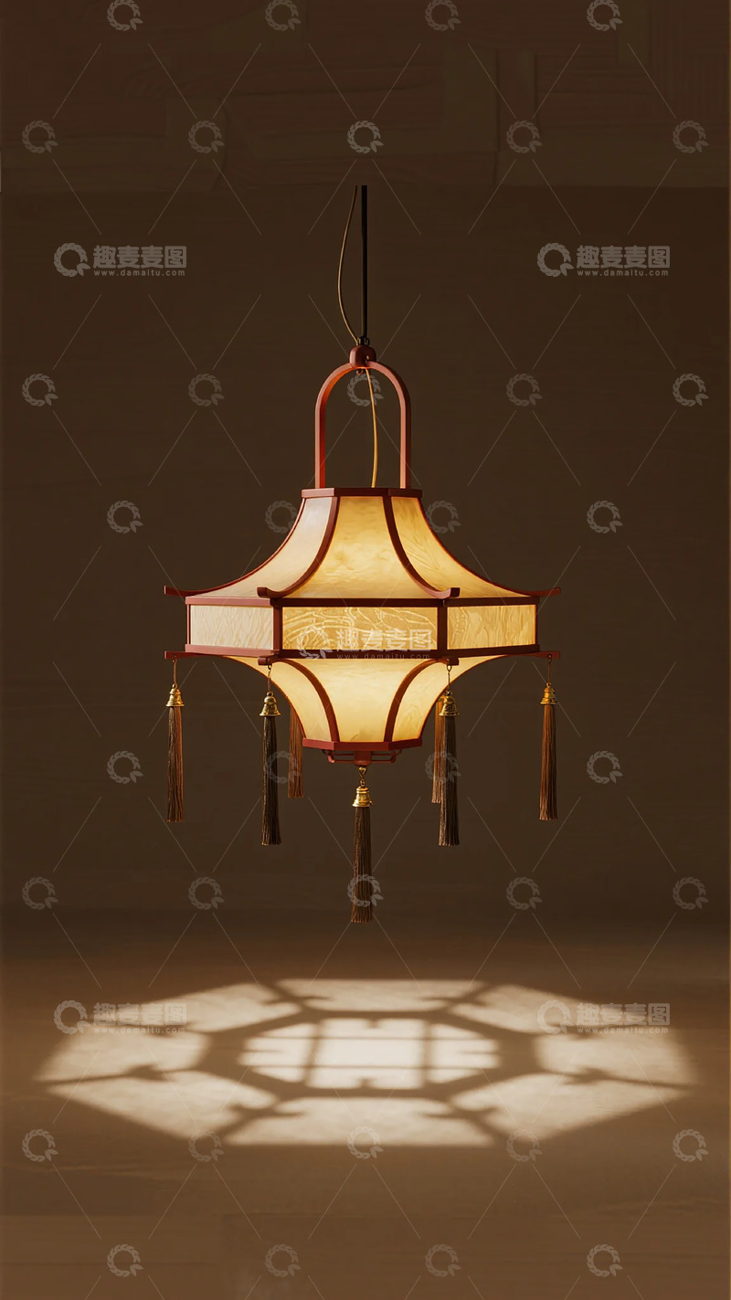 高清大图下载【趣麦麦图】-中式古风吊灯装饰艺术