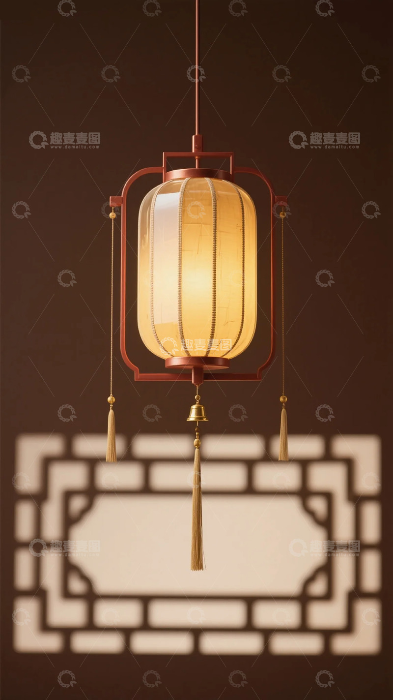 高清大图下载【趣麦麦图】古典中式灯笼装饰画