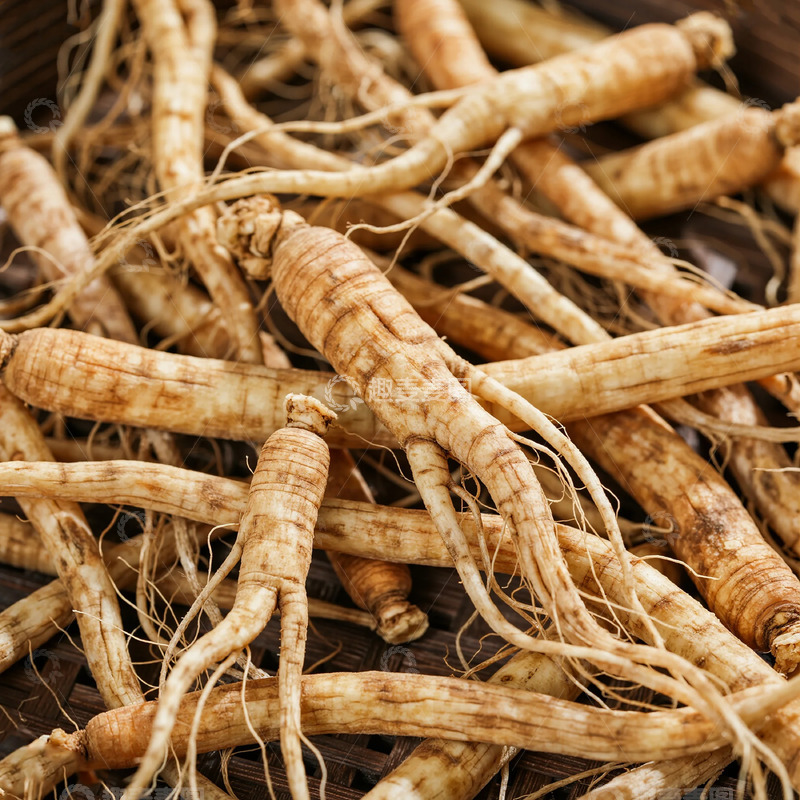 高清大图下载【趣麦麦图】人参特写中药材摄影图