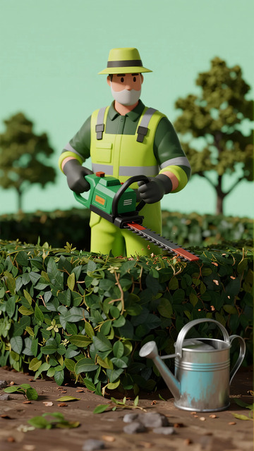 花园工具人偶摄影