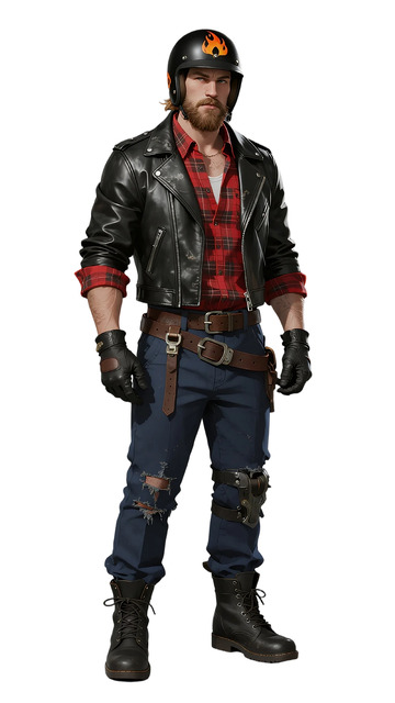 朋克风男性角色造型设计素材