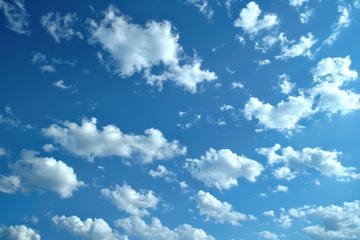 蓝天上飘着白云