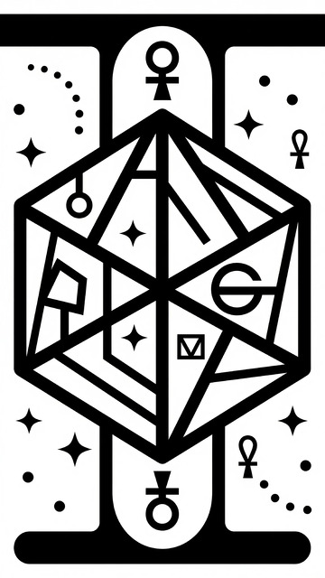 神秘几何图案占星艺术设计