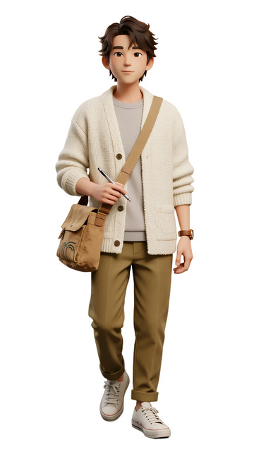 动漫风格年轻男性时尚穿搭