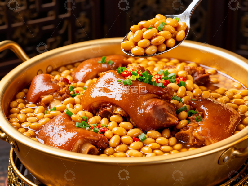 源文件下载【趣麦麦图】黄豆焖猪脚2