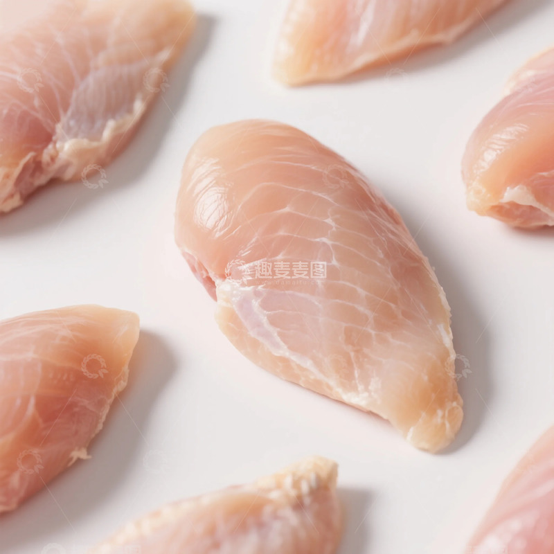 高清大图下载【趣麦麦图】生鲜鸡肉片特写摄影