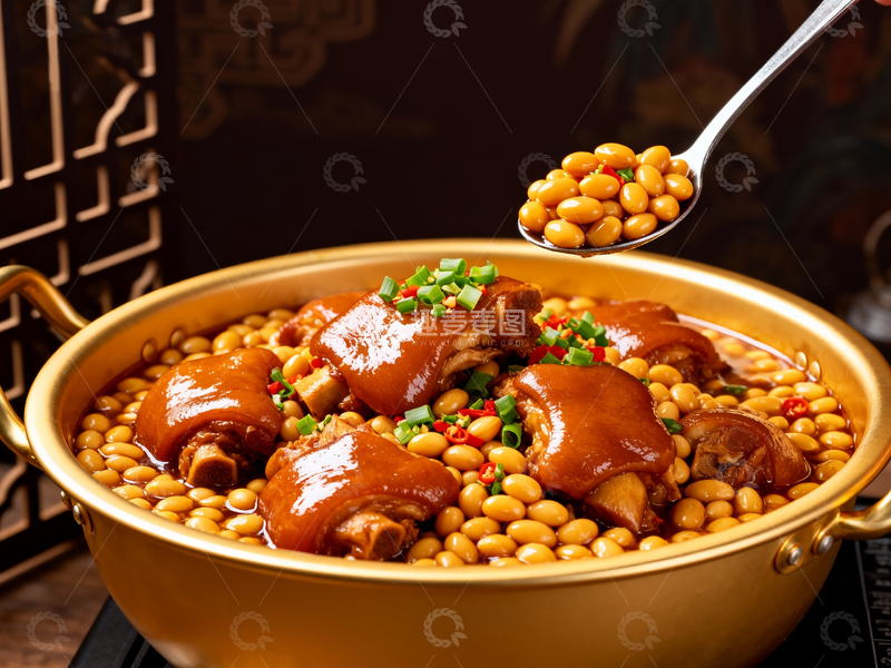 源文件下载【趣麦麦图】黄豆焖猪脚1