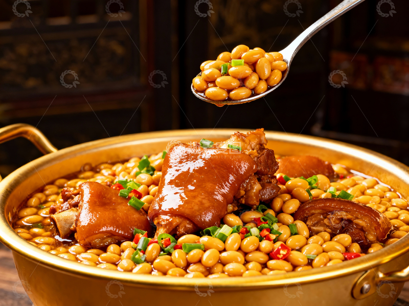 源文件下载【趣麦麦图】黄豆焖猪脚4